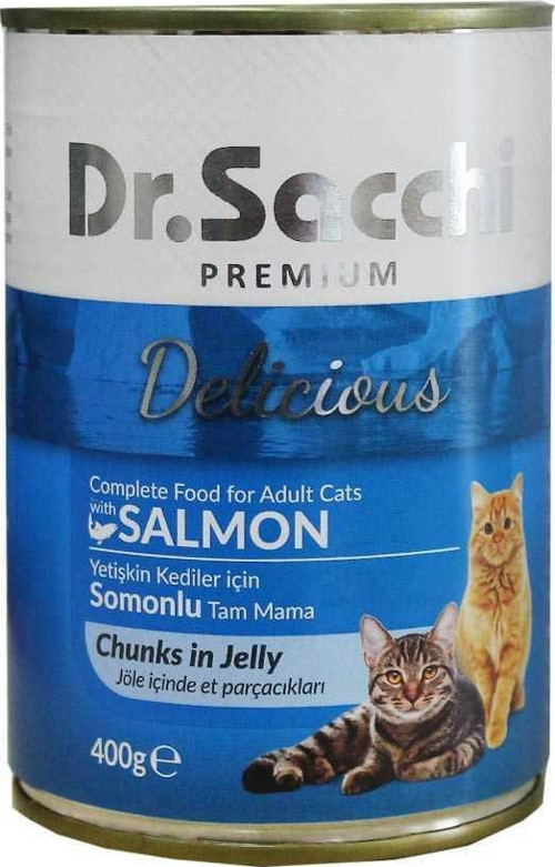 Dr.Sacchi Somonlu Kedi Konservesi 400gr