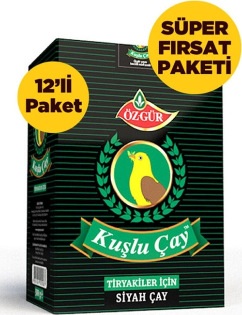 Özgür Kuşlu Çay 500 Gr X 12 Adet 1 Koli