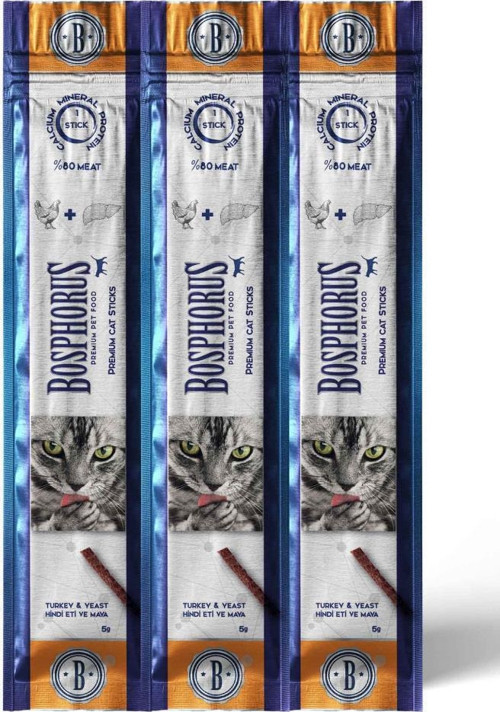 Hindi Etli ve Mayalı Kedi Ödül Stick 3x5 Gr