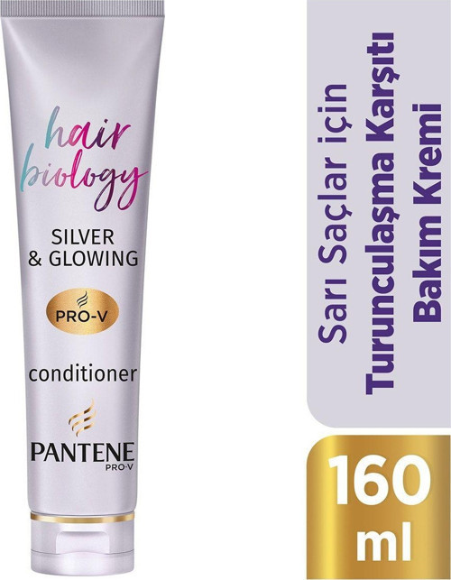 Hair Biology Turunculaşma Karşıtı Saç Bakım Kremi, Sarı Saçlar İçin Mor Şampuan Sonrası, 160ml