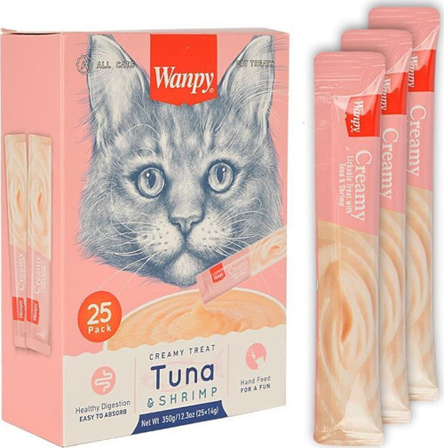 Ton Balıklı ve Karidesli Sindirim Sistemi Destekleyici Sıvı Ödül Maması 25x14 gr
