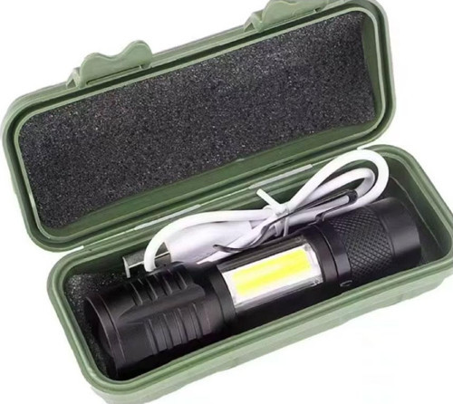 Taktik El Feneri Usb Şarj Edilebilir Kamp Feneri Cob Zumlanabilir Mini Taşınabilir El Feneri Ws-5454