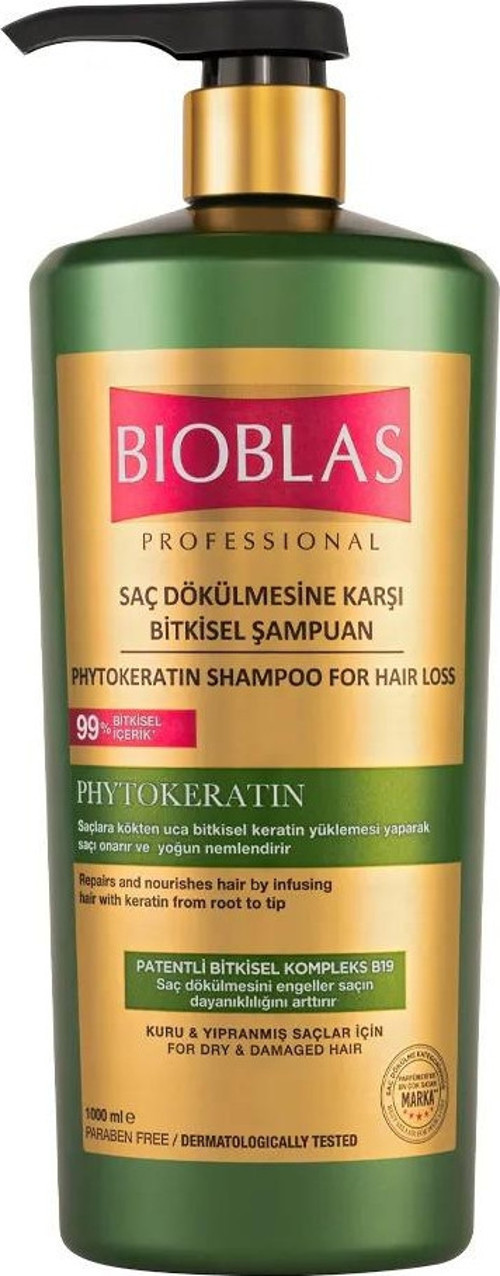 Professional Phytokeratin Saç Dökülmesine Karşı Bitkisel Şampuan 1000 ml 6 Adet