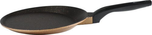 Fun Cooking Defne Alüminyum Döküm PFOA içermeyen Granit Kaplama Sarı Renk Krep Tavası, 22 cm