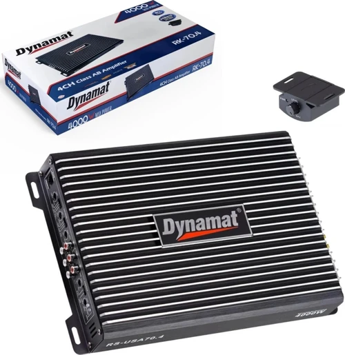 RK-70.4-4000W MAX-4X70W RMS-KALİTELİ KÖPRÜLENEBİLİR BASS KUMANDALI OTO ANFİ