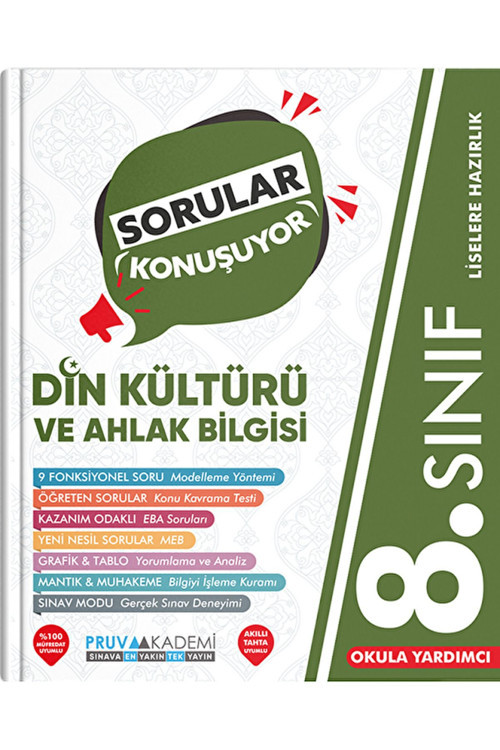 8. Sınıf Din Kültürü Ve Ahlak Bilgisi Soru Bankası / Kolektif / Pruva Akademi / 9786057719423