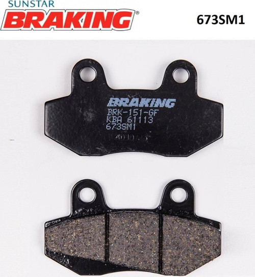 673Sm1 2005-2013 Hyosung GT 250 R Uyumlu Arka Fren Balatası Yarı Metalik Balata