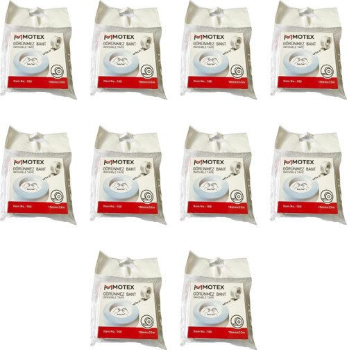 Görünmez Şeffaf Bant - Düzeltme Birleştirme Bandı - 19 mm x 33 Metre - 10 Adet