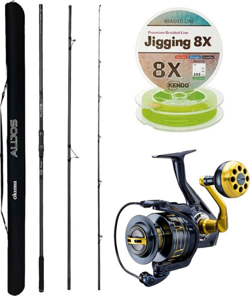 YekOutdoor Profesyonel Olta Seti Okuma Alijos Surf 435cm 3 Parça&Okuma Salina SA-8000A Olta Makinesi