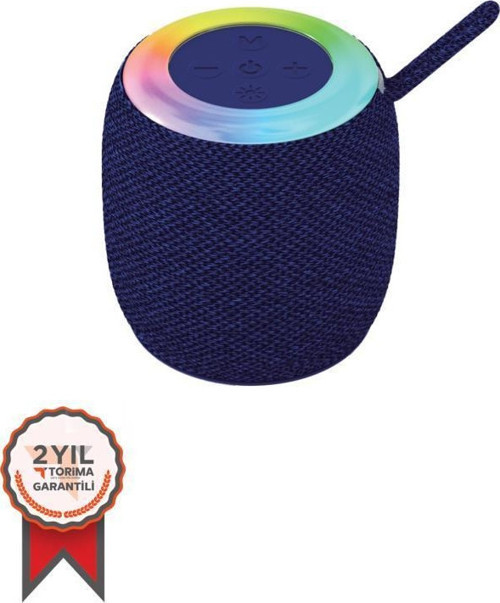 D10 Taşınabilir Rgb Ledli Bluetooth Hoparlör Usb-Fm Radyo Lacivert