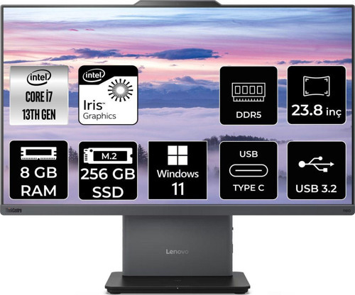 Thinkcentre Neo 50A G5 İ7 13620H 8Gb Ddr5 256Gb Ssd 23.8" Fhd W11P All İn One & Per4 Bellek