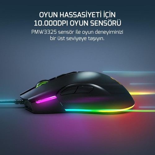 Ursa 10000DPI USB Oyuncu Mouse Siyah