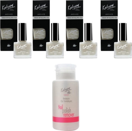 Beyazlatıcı Cila 4 Adet+Pompalı Aseton 200Ml