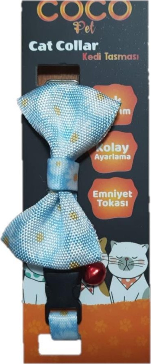 Cocopet Papyon Papatya Desenli Ayarlanabilir Kedi ve Minik Köpek Tasması