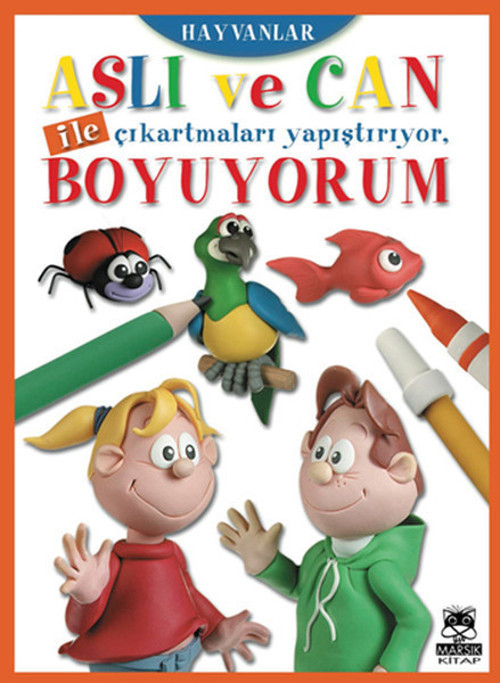 Aslı ve Can ile Çıkartmaları Yapıştırıyor Boyuyorum