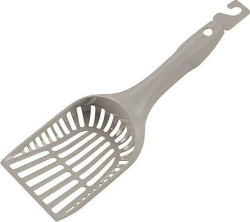 Plastik Elekli Kedi Kumu Küreği Gri 27 cm