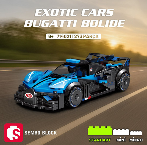 Bugatti Bolide Yapı Bloğu Seti 273 Parça