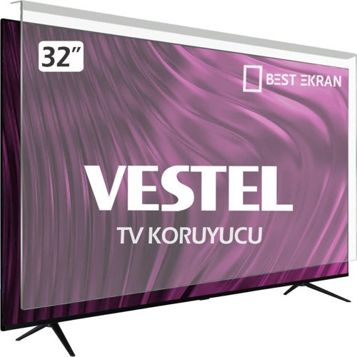 Vestel 32HV9750 Tv Ekran Koruyucu - Vestel 32" inç Kırılmaz Tv Ekran Koruyucu Camı
