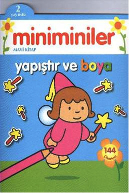 Miniminiler Mavi Kitap Yapıştır ve Boya - 2 Yaş Üstü