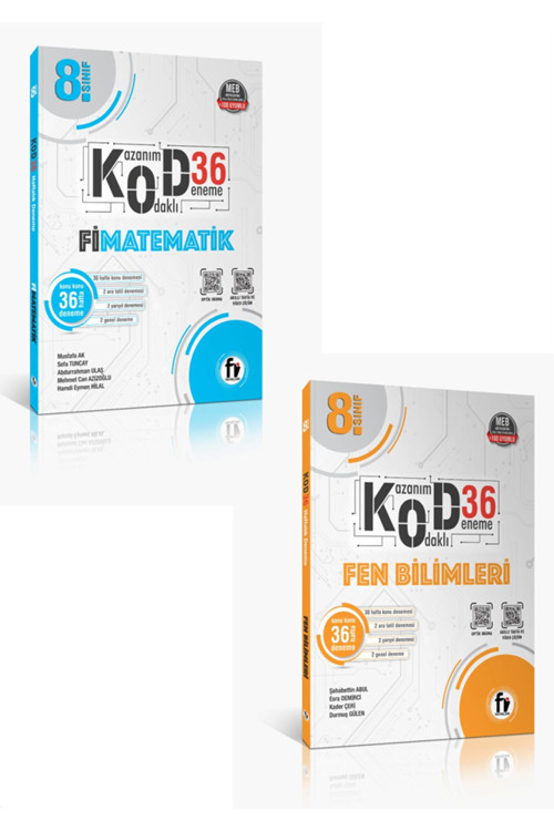 Günay Yayınları Fi Yayınları 8. Sınıf Kod 36 Haftalık Deneme Matematik + Kod 36 Haftalık Deneme Fen Bilimleri
