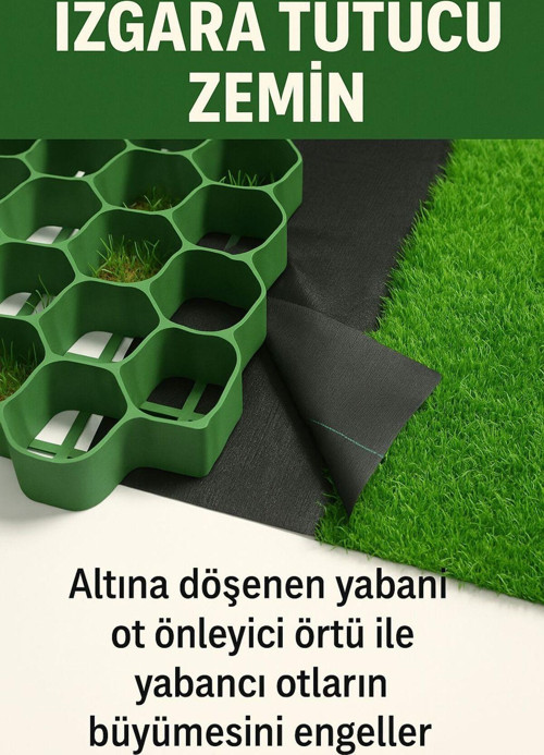 Mıcır / Çakıl Tutucuızgara 50* 50 Cm Ölçülerinde 3M2 (12Adet) Alana 3M2 Jüt Hediye