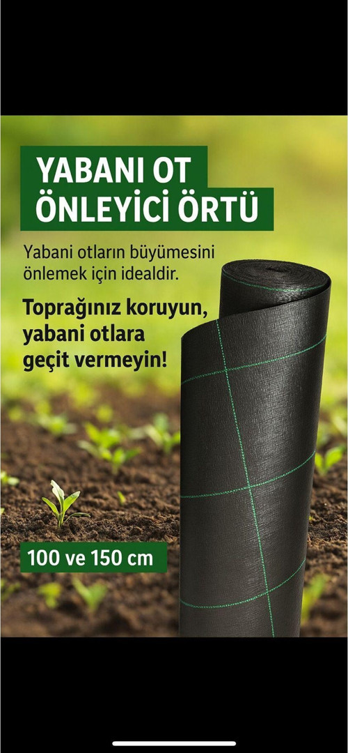 Jüt /Malç Taban Örtüsü-Sera Yerörtüsü-Peyzaj Uygulama Örtüsü Yabani Ot Engelleme Örtüsü (1*10 Metre)