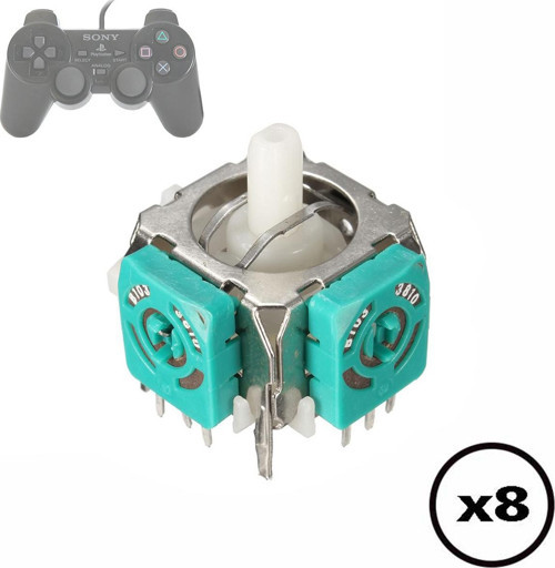 8 Adet PS2 Analog Motor Playstation 2 Kol Tamiri 3D Joystick PS2 Motor Yedek Parça