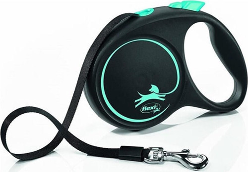 Black Design Şerit Otomatik Gezdirme Tasması Mavi (M) 5M