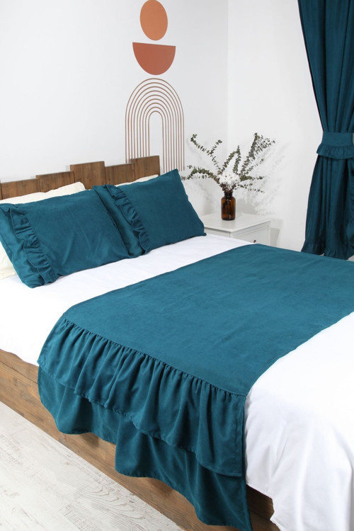 Poli Yatak Runner Takımı Fırfırlı 80X220 Cm
