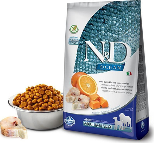 Tahılsız Ocean Balkabaklı Morina Balıklı Medium Maxi Köpek Maması 2.5 Kg