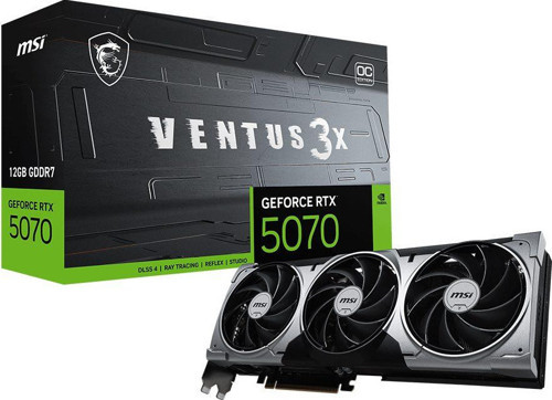 GeForce RTX 5070 12G VENTUS 3X OC 12GB GDDR7 192 Bit DLSS 4 Ekran Kartı