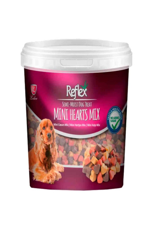 Semi-Moist Karışık Renkli Mini Kalpli Yumuşak Köpek Ödül Maması 500 gr