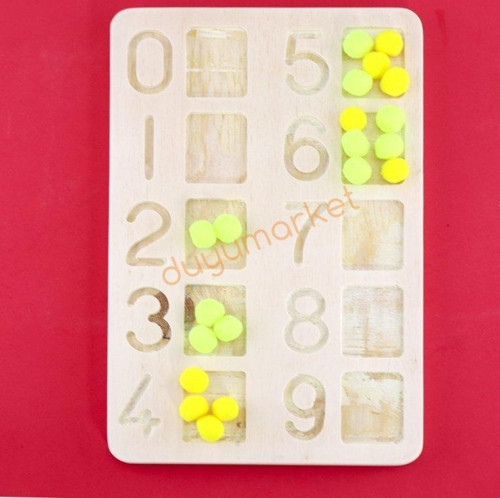Montessori Eğitici Ponponlu Rakamlar