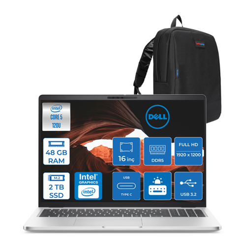 Pro 16 Plus Ultra Core 5 120U 48GB Ddr5 2tb SSD Intel Graphics 16" Fhd+ 300NIT Ubuntu Taşınabilir Bilgisayar U5120U165UF19 + Zettaçanta