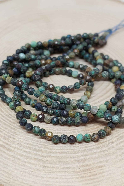 Afrika Turkuazı Taşı YARIM Dizi 2,5mm (17cm uzunluğundadır)