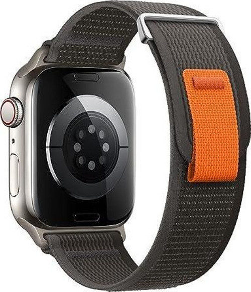 Akıllı Saat Watch için Uyumlu 42MM 44MM 45MM 49MM 1/2/3/4/5/6/se/7/8/ultra Hasır Kordon ve Kayışı Koyu Gri(Tu
