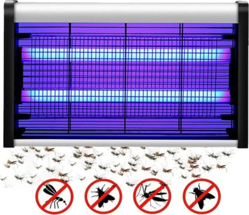 Mor Işıklı Elektronik 40W Sinek Cız Cihazı Alüminyum Kasalı %100 Etkili Sivrisinek Cihazı 67X32 Cm