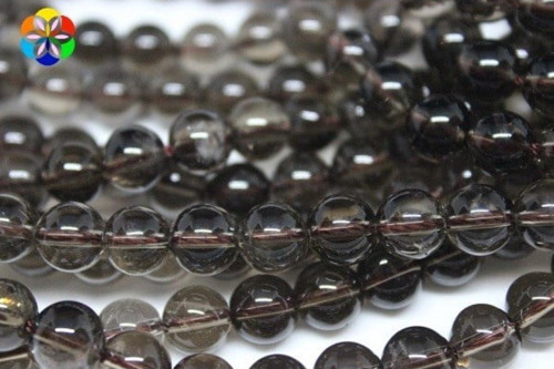 Dumanlı Kuvars Taşı Yarım Dizi 8mm (18cm Uzunluğundadır)