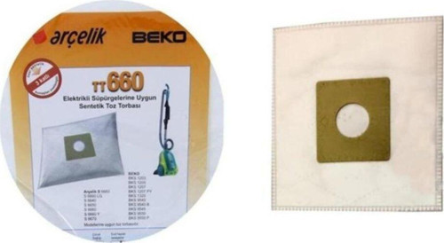 5 Adet Arçelik Beko Tt660 Elektrikli Süpürgelerine Uygun Sağlıklı Uzun Ömürlü Uyumlu Bez Toz Torbası