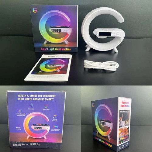 150X54X157 Cm G Şekli Led Kablosuz Şarjlı Hoparlör Renk Değiştirme Zamanlayıcı Saatl