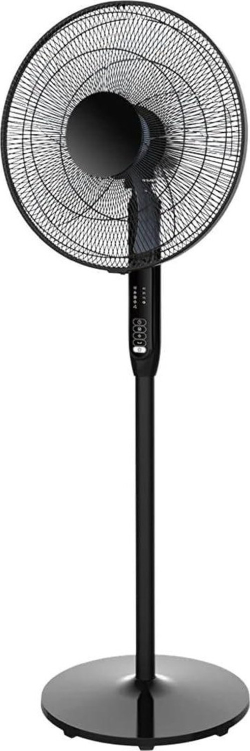 GoodHome 40 cm Siyah Ayaklı Vantilatör, 3 Hız Kademeli, Uzaktan Kumandalı, 7 Saat Zamanlayıcılı, 82° Salınımlı