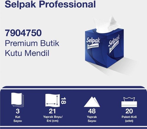 Professional 20 x 48'li Premium Butik Kutu Mendil