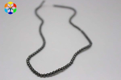 Hematit Taşı YARIM Dizi 3mm (küçük delikli) (17cm uzunluğundadır)