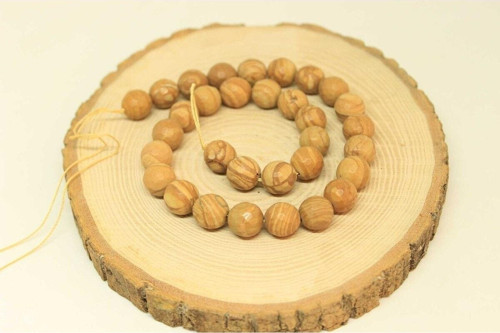Jasper Taşı YARIM Dizi 11.5-12mm Aralığı (25840) (18cm uzunluğundadır)
