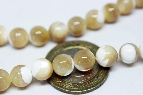 Sedef Taşı 10mm/3 Adet (karamel)