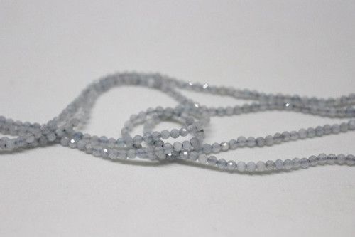 Akuamarin Taşı YARIM Dizi 2mm (17cm uzunluğundadır)