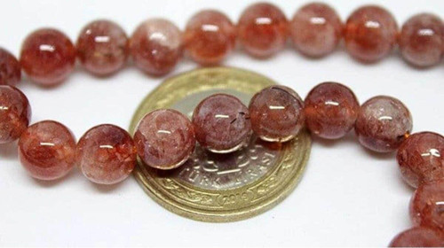 Çilek Kuvars Taşı 8mm/5 Adet