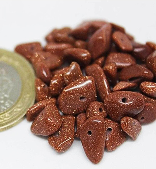 Delikli Yıldız Taşı Kahverengi Mini Boy 50 Adet