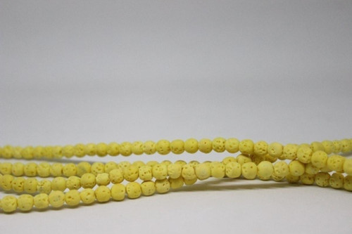 Lav Taşı Sarı Renkli Yarım Dizi 6mm (18cm Uzunluğundadır)
