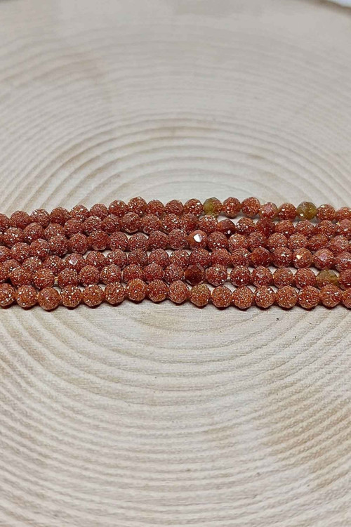 Yıldız Taşı Kahverengi YARIM Dizi 3mm (17cm uzunluğundadır)